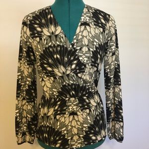 Banana Republic Petite Wrap Peplum Blouse